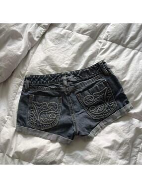 y2k lowrise denim shorts
